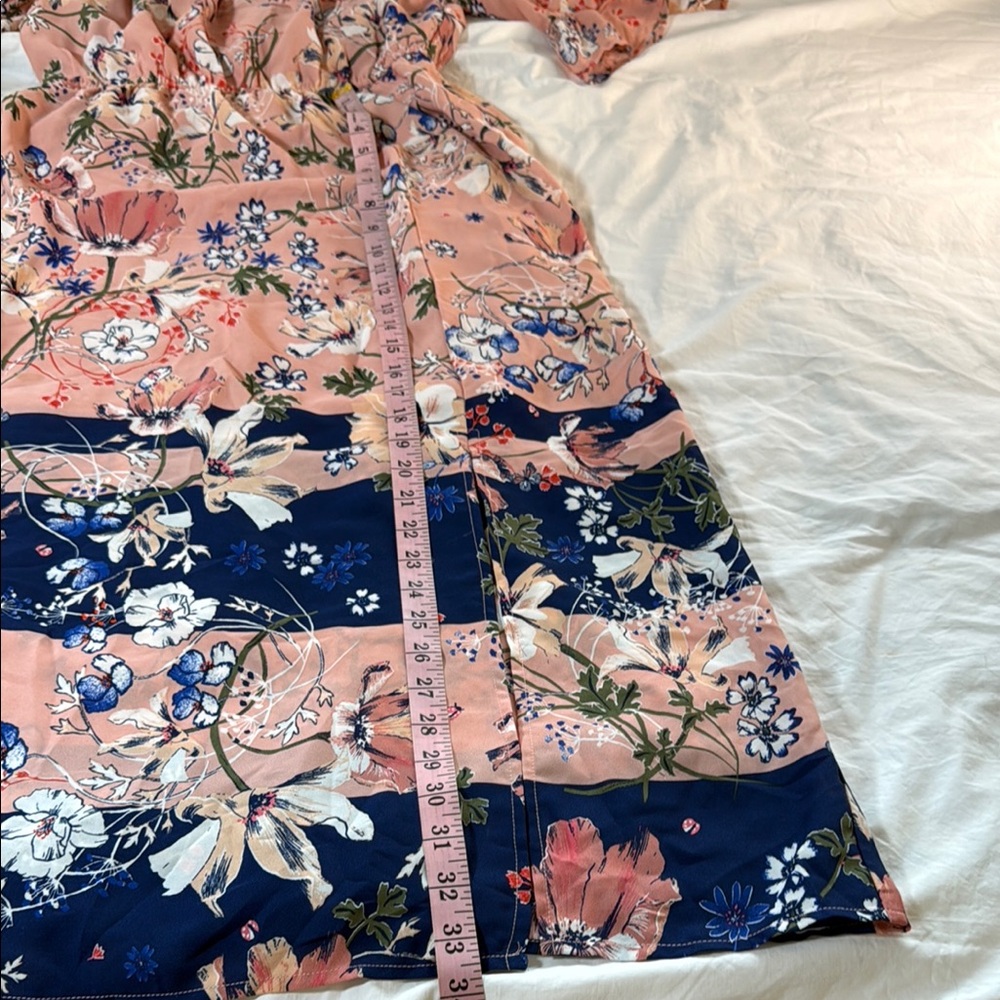 Westport Floral Woman’s Dress in Pink and Navy - Picture 6 of 10